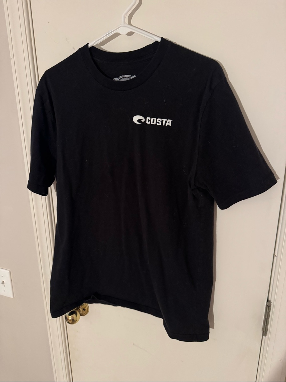 Costa Men's Black Logo Short-Sleeve T-Shirt Large